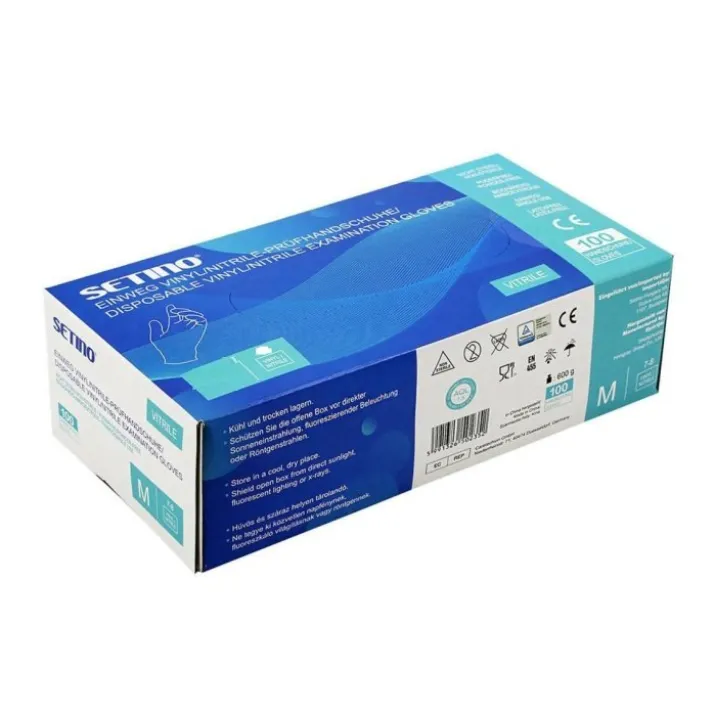 Guanti Monouso Vinile/Vitrile Tg.M Setino 100 Pezzi