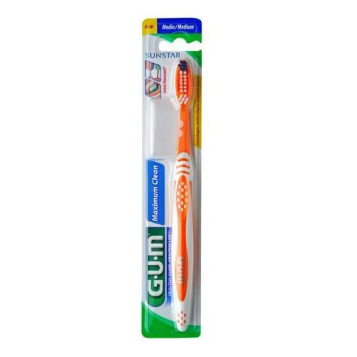 Gum Maximum Clean Spazzolino Setole Medie Testina Regolare