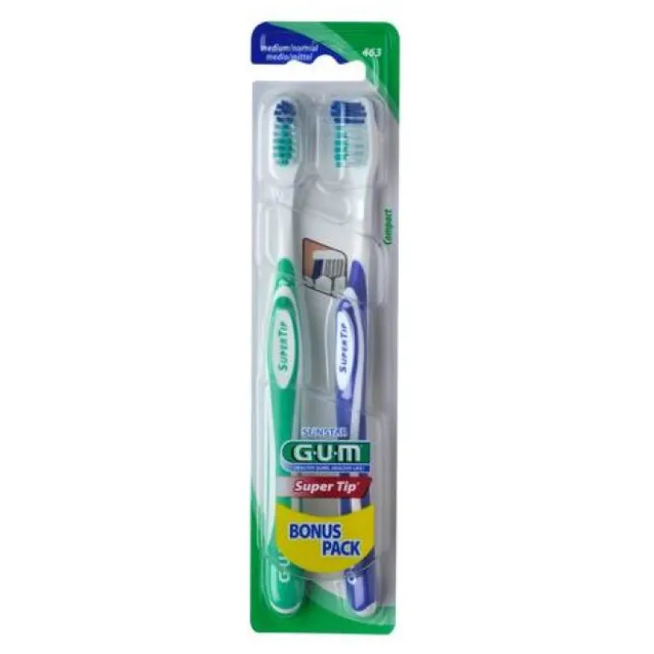 Gum Super Tip Bonus Pack Spazzolini 2 Pezzi