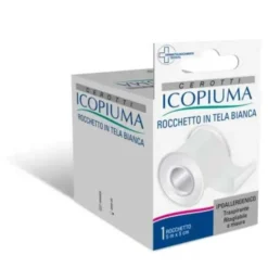 Icopiuma Cerotto Rocchetto In Tela Bianca Ipoallergenico 5x500cm