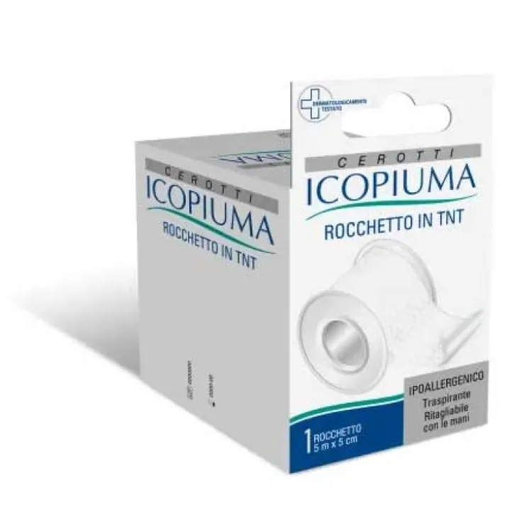 Icopiuma Cerotto Rocchetto In TNT Ipoallergenico 5cm x 5m