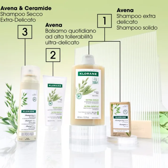 Klorane Shampoo Secco Extra-Delicato all'Avena & Ceramide 150ml