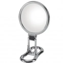 Koh-I-Noor Specchio Cromato Bifacciale Con Ingrandimento x3 Manico Pieghevole e Supporto Da Tavolo COD399KK-3