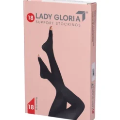 Ladygloria 18 Autoreggente Punta Aperta Nero 1 GloriaMed® 1 Paio