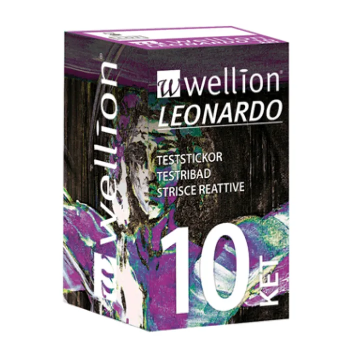Leonardo Test Strips Ketonemia Wellion 10 Strisce Reattive