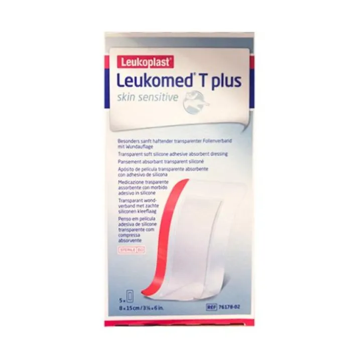 Leukomed T Plus Skin Sensitive Leukoplast 5 Cerotti 8x15cm
