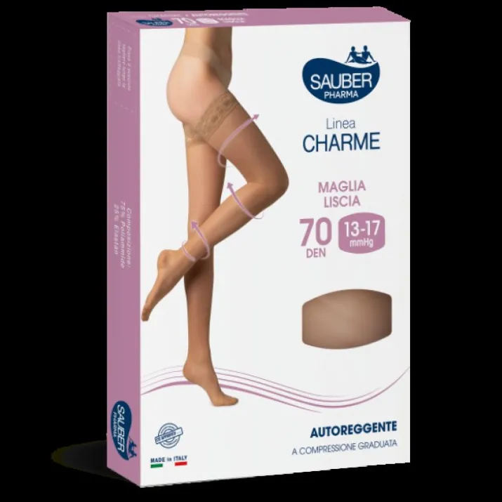 Linea Charme 70D Autoreggente Camel Tg.3 Sauber