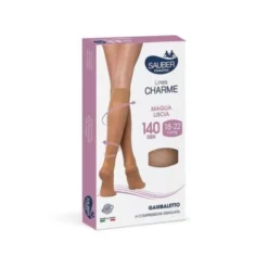 Linea Charme 140D Gambaletto Maglia Liscia Camel 2 Sauber 1 Paio