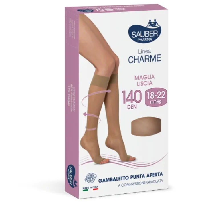 Linea Charme 140D Gambaletto Punta Ap Colore Medio Tg.3 Sauber