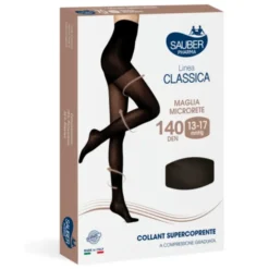 Linea Classica 140D Collant Supercoprente Nero Tg.5 Sauber