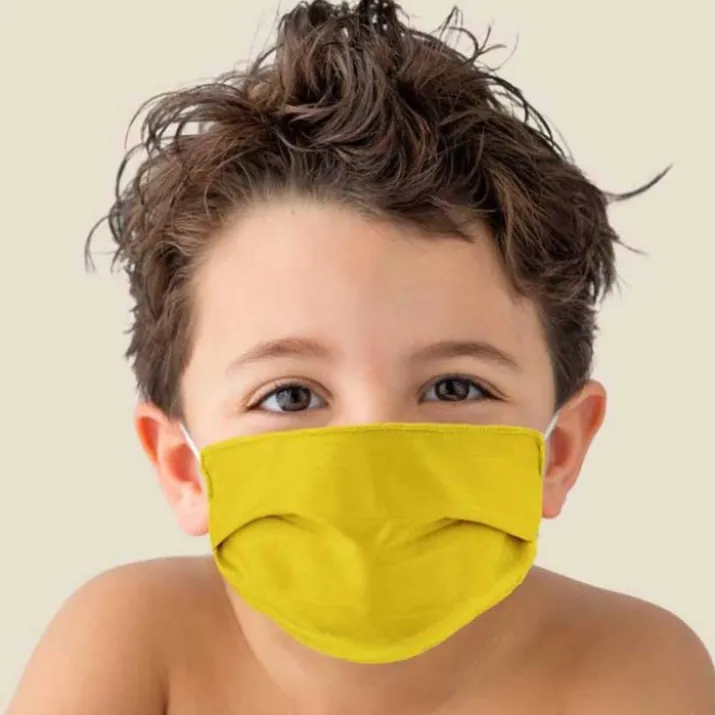 Linea Oro Kit 2 Mascherine Bambino Lavabili Paint Giallo Angelo Carillo