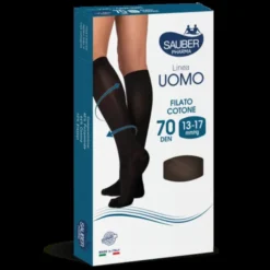 Linea Uomo 70D Calza Cotone Blu Tg.S/M Sauber