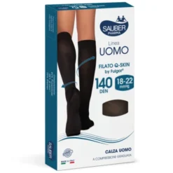 Linea Uomo 140D Calza Q-Skin Blu Tg.S/M Sauber