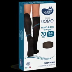 Linea Uomo 70D Calza Q-Skin NeroTg.S/M Sauber