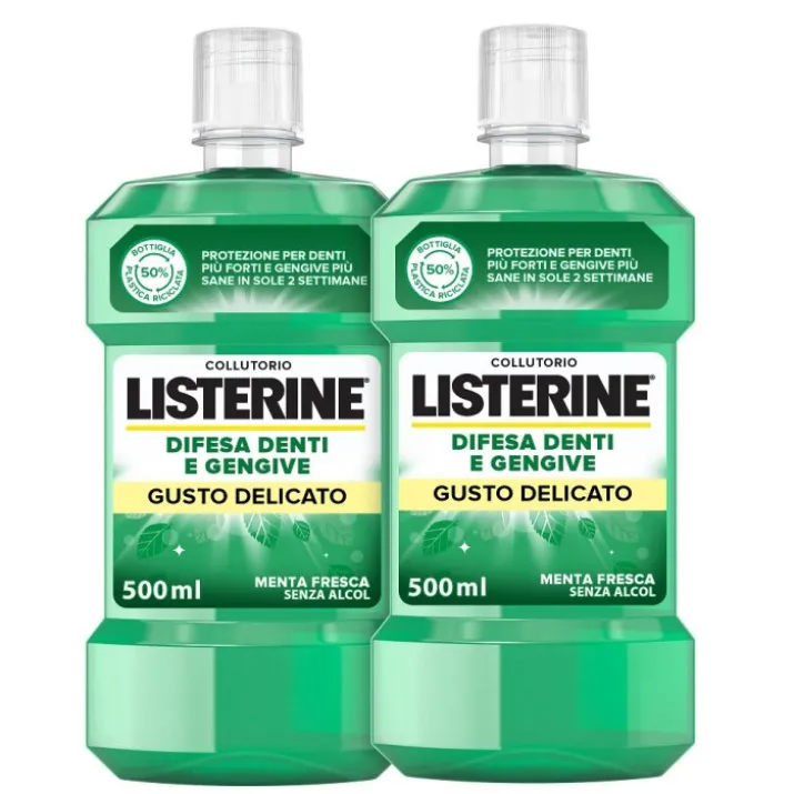 Listerine® Difesa Denti E Gengive Gusto Delicato 2x500ml