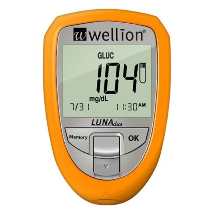 Luna Duo Giallo Glucometro Wellion