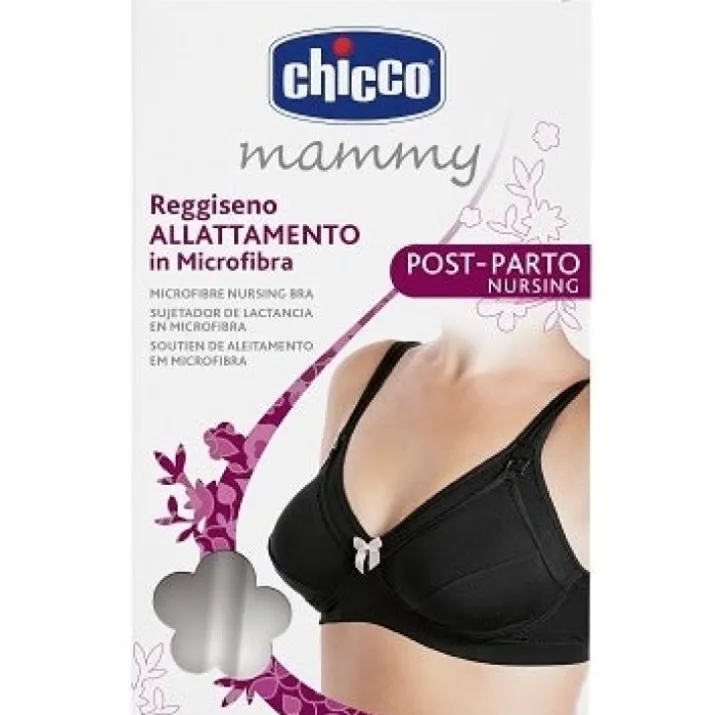 Mammy Reggiseno Allattamento Microfibra Nero 6D Chicco 1 Pezzo