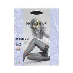 Marilyn Calze Autoreggenti 140 Den Sheer Solidea® Colore Nero Taglia 4-L