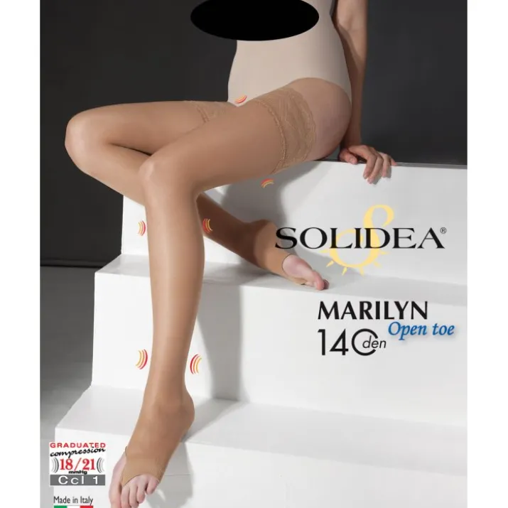 Marilyn 140 Sheer Open Toe Nero 3ml