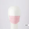 Mascherina Baby Pois Rosa Linea Oro Carillo Kit 2 Mascherine
