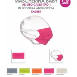 Mascherina Bimbo 6-12 Anni KA0889 Colore Jeans 1 Pezzo