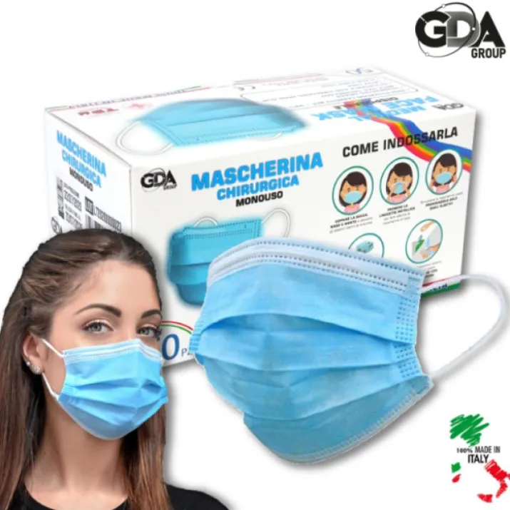 Mascherina Chirurgica 01 Azzurra GDA 50 Pezzi