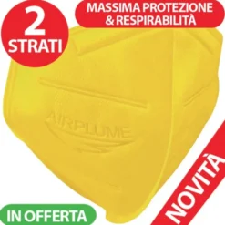 Mascherina FFP2 Airplume Giallo Brand Italia