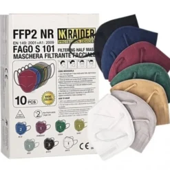 Mascherine FFP2 NR Colorate Fago S 101 NK Raider 10 Pezzi