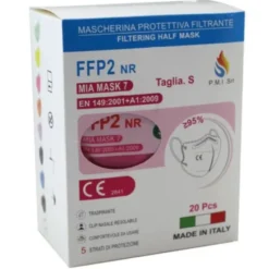 Mascherine FFP2 NR Tg.S Bianco MIA MASK7 20 Pezzi