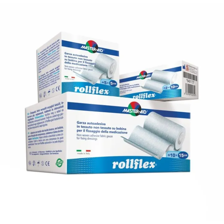 Master-Aid® Rollflex® Garza Autoadesiva In Tessuto Non Tessuto m 5 x 2,5 cm