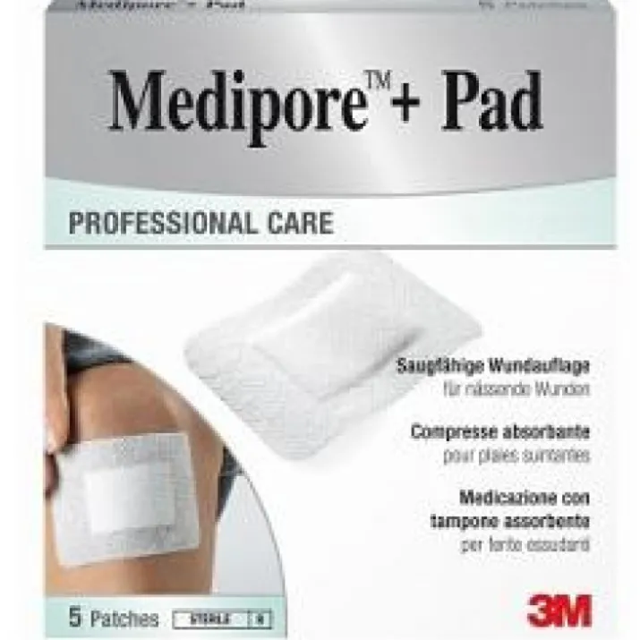 Medipore+pad Med 10x10cm 5pz