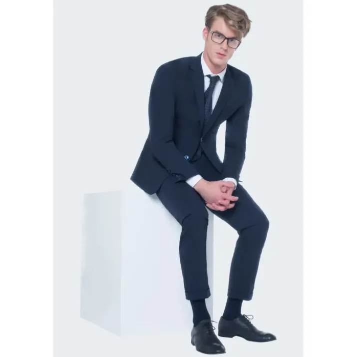 MEDI 15 UOMO Gambaletto Maglia Liscia BLU 5 1530ML