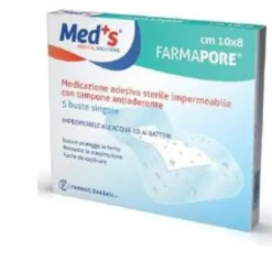 Med'sFarmaPoreMedicazione Adesiva Sterile Impermeabile 10x6cm 5 Pezzi