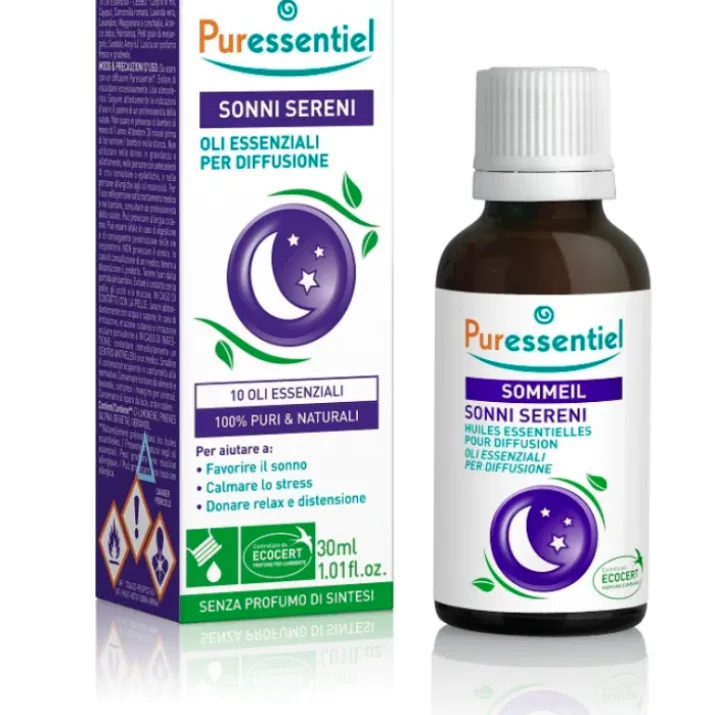 Miscela Sonni Sereni Oli Essenziali Per Diffusione Puressentiel 30ml
