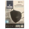 Musk Semimaschera FFP2 Nera, 10 Pezzi