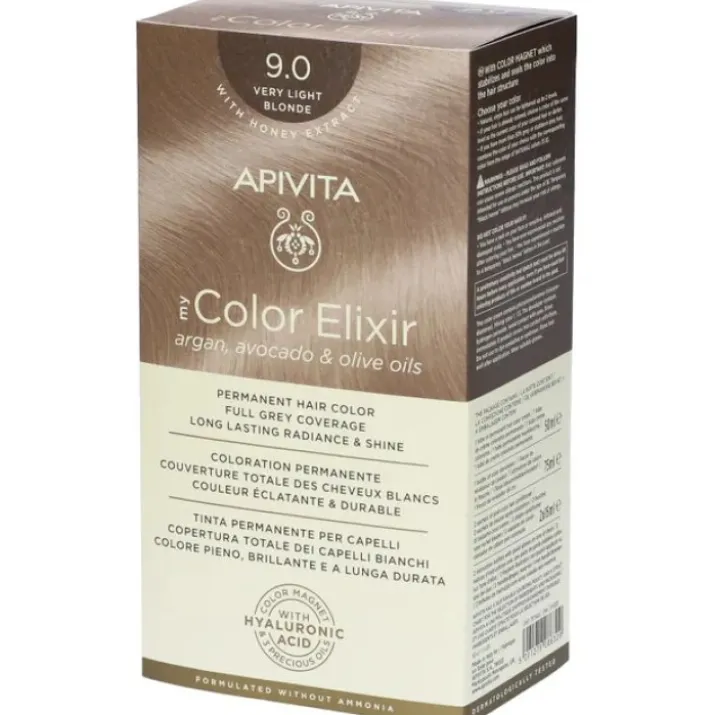 My Color Elixir 9.0 Biondo Molto Chiaro Apivita 1 Kit