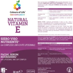 Natural Vitamin E Siero Viso Nutriente Colours of Life 30ml