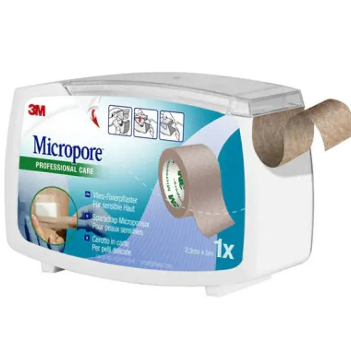 1533NP-1SD Micropore Skin Tone Dispenser 25mm x 5m 3M