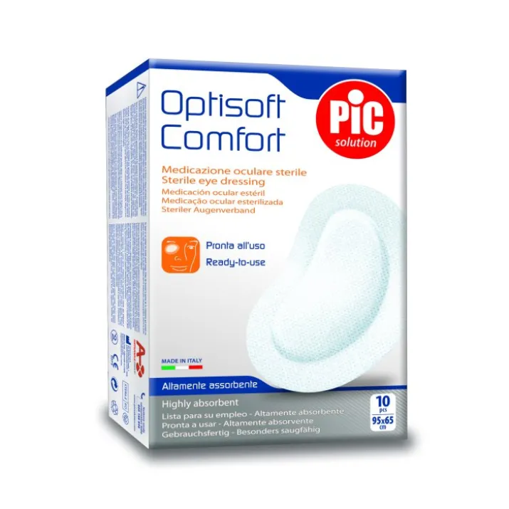 Optisoft Comfort Tampone Oculare Adesivo PIC 10 Pezzi