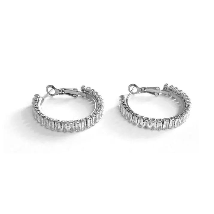 Orecchini Baguette Bianco Argento MyLovly