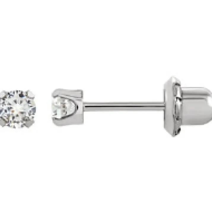 Orecchini 592 Zircone Medio 3mm Titanio Inverness 1 Paio