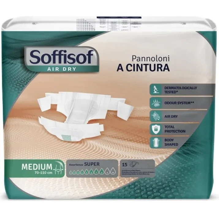 Pannoloni A Cintura Air Dry Super M Soffisof® 15 Pezzi