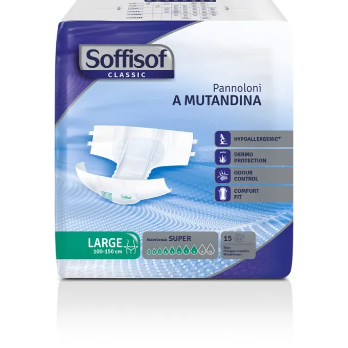 Pannoloni a Mutandina Super Tg.L Soffisof Classic 15 Pezzi