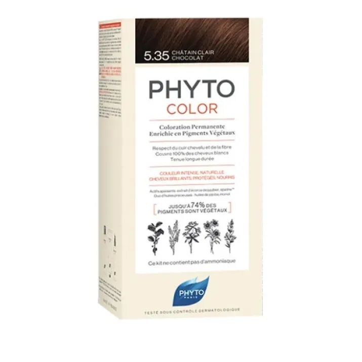 Phytocolor 5.35 Castano Chiaro Cioccolato Colorazione Permanente Phyto