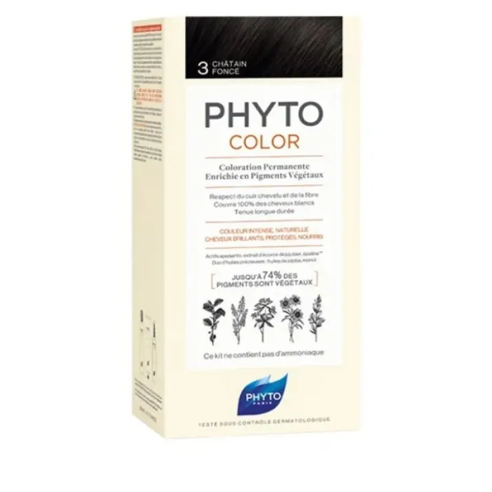 PhytoColor 3 Castano Scuro Colorazione Permanente Phyto