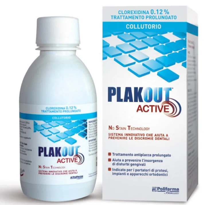 Polifarma Plakout Active Collutorio Clorexidina 0,12% 200ml