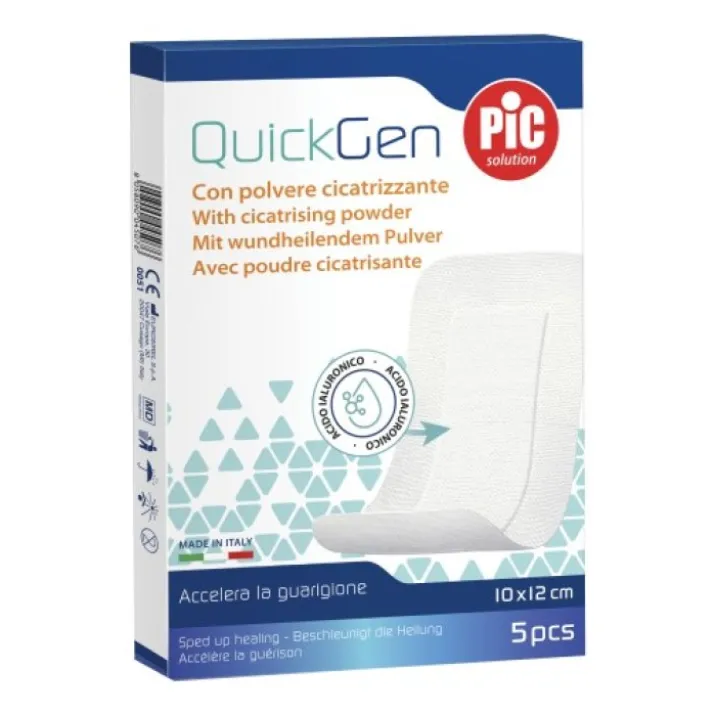 QuickGen Cerotto Cicatrizzante 10x12cm PIC 5 Pezzi