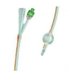 Safety Foley Catetere In Lattice Siliconato Punta Nelaton A 2 Vie Con Palloncino 5-15ml CH14
