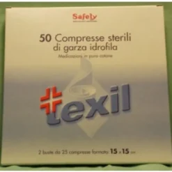Safety Texil Garza Sterile 15x15cm 50 Compresse Sterili Di Garza Idrofila