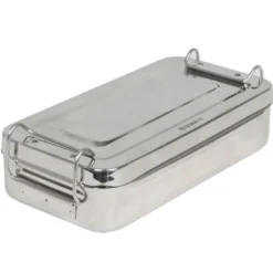 SCATOLA INOX 20X10X4,5CM C/MAN